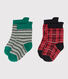 Lot de 2 paires de chaussettes bébé garçon