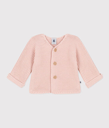 Cardigan en tricot point mousse bébé