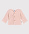 Cardigan en tricot point mousse bébé rose SALINE