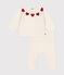 Ensemble 2 pièces en tricot bébé rouge MARSHMALLOW/blanc CORRIDA