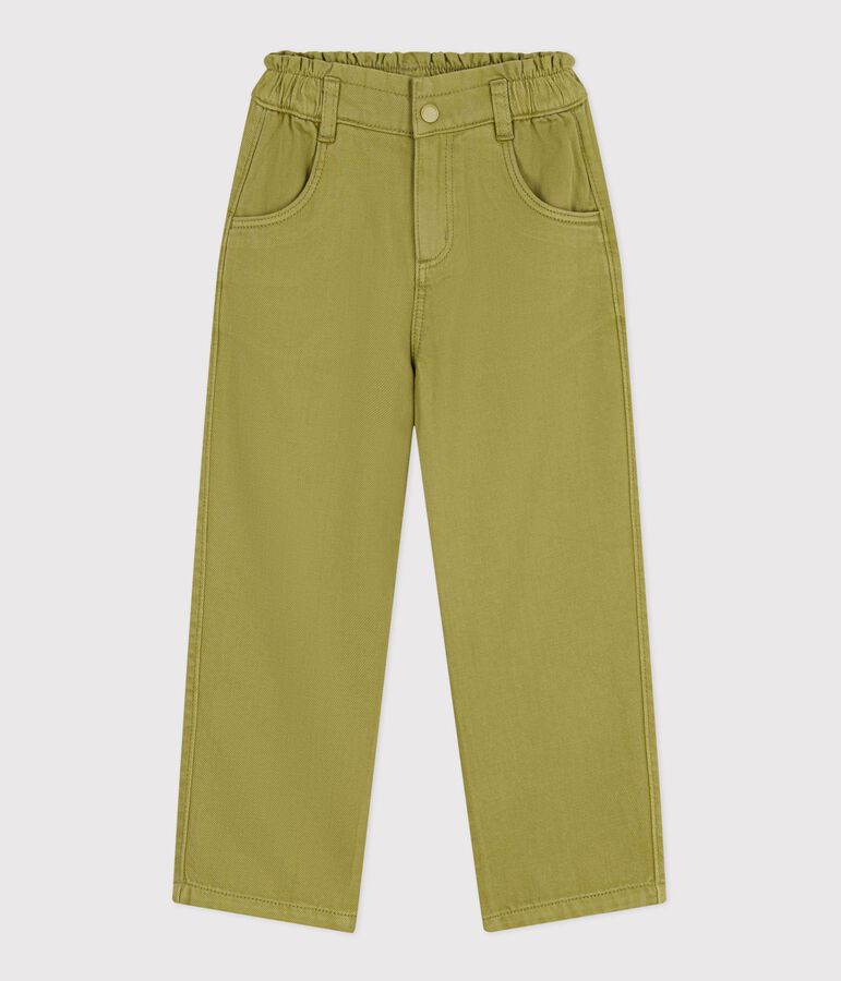 Pantalon enfant en coton vert