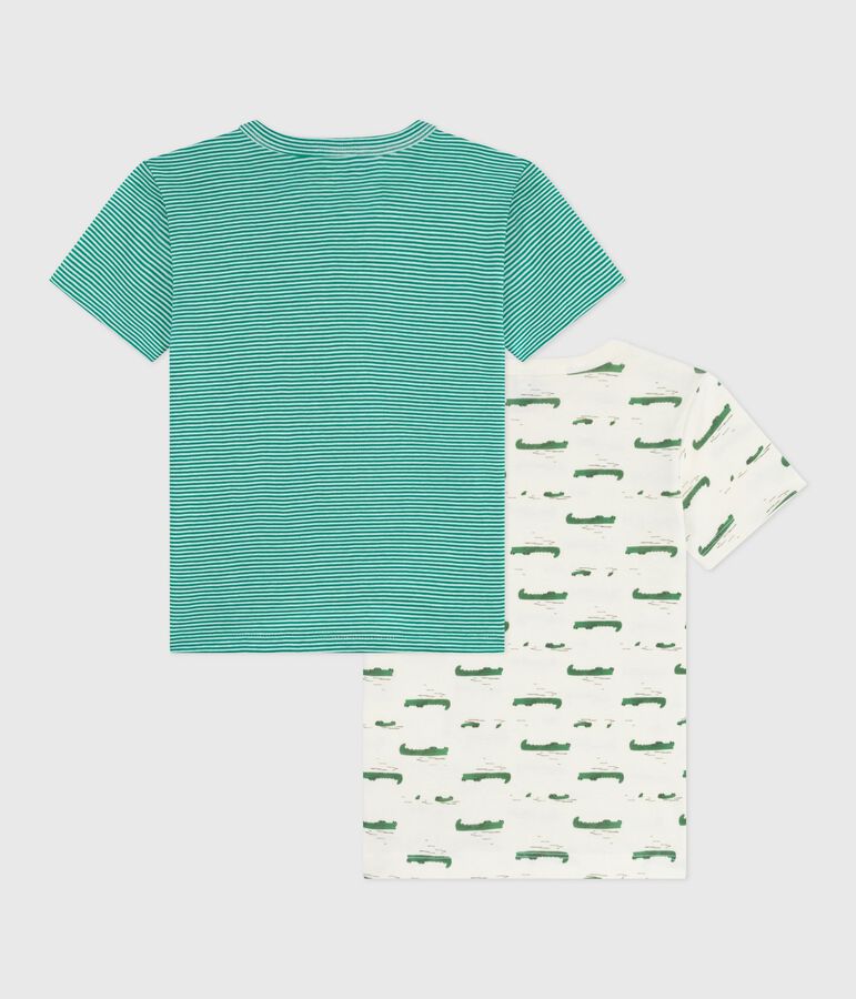 Lot de tee-shirts enfant en coton manches courtes imprim&eacute; variante 1