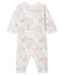 Dors bien sans pieds bébé fille en tubique blanc MARSHMALLOW/ MULTICO CN