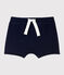 Short b&eacute;b&eacute; mixte uni bleu marine