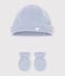 Lot de bonnet et moufles b&eacute;b&eacute; uni multicouleur