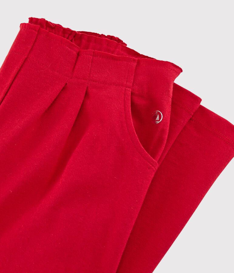 Pantalon en jersey enfant fille rouge TERKUIT