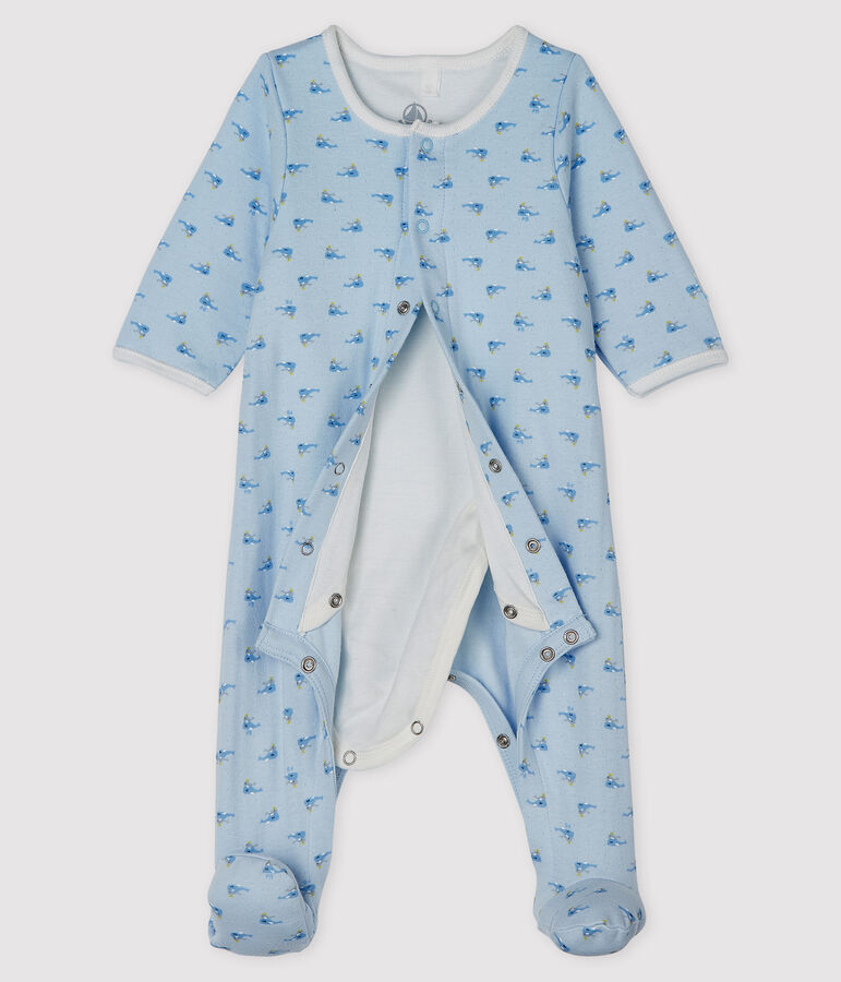 Bodyjama b&eacute;b&eacute; en tubique bleu/multicouleur