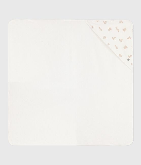 Carré de bain bébé en coton MARSHMALLOW/ BRUN