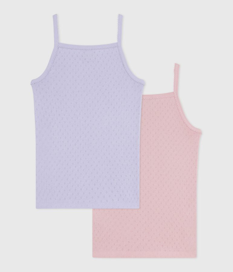 Lot de chemises &agrave; bretelles enfant en coton ajour&eacute; variante 1