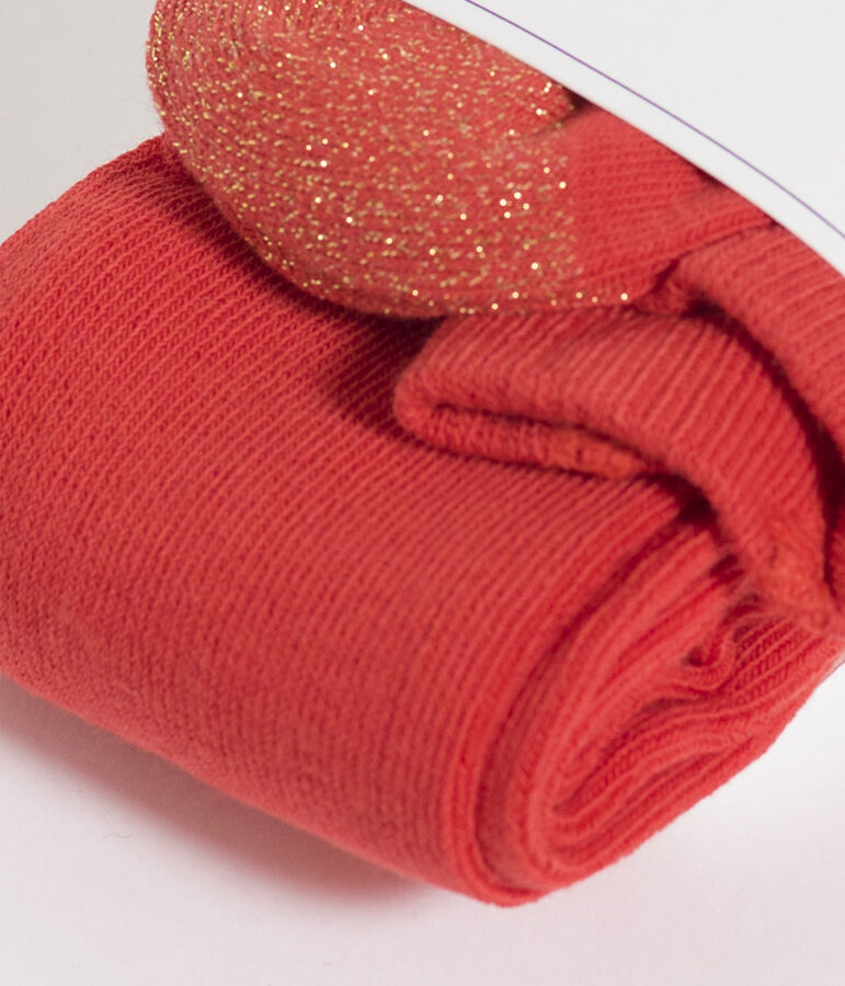 Collant enfant fille rouge