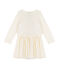 Robe bi-matière enfant fille blanc MARSHMALLOW