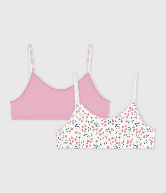 Lot de brassières enfant en coton imprimé fleuri variante 1