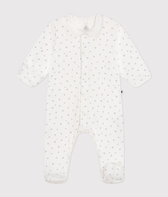 Pyjama imprimé en coton bébé bleu MARSHMALLOW/blanc GOMME