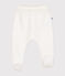 Pantalon à pieds en tubique matelassé  bébé blanc MARSHMALLOW