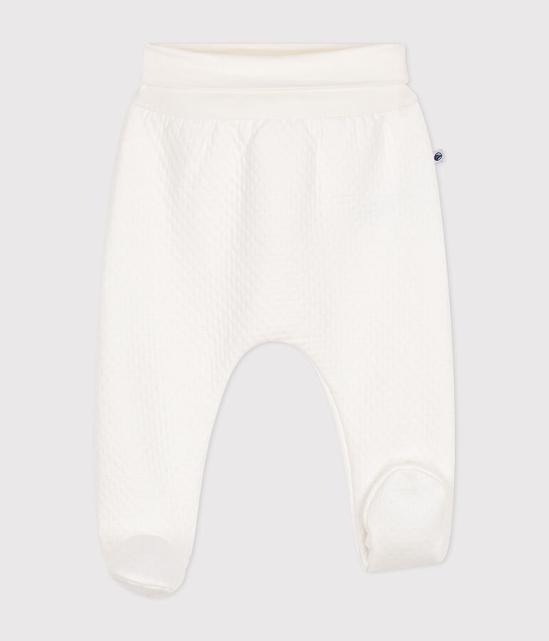 Pantalon &agrave; pieds en tubique matelass&eacute;  b&eacute;b&eacute; blanc MARSHMALLOW