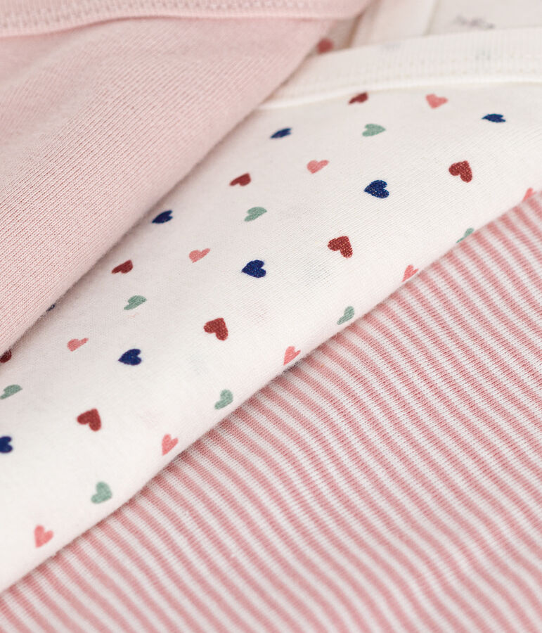 Lot de 3 bodies crois&eacute;s manches longues en coton b&eacute;b&eacute; variante 2