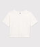 Tee-shirt LE BOXY en coton Femme blanc MARSHMALLOW
