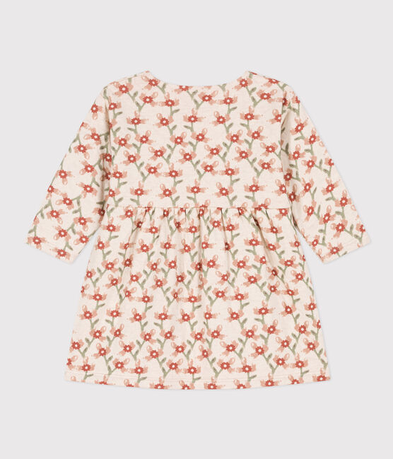 Robe manches longues en tubique matelassé imprimé bébé blanc AVALANCHE/ MULTICO