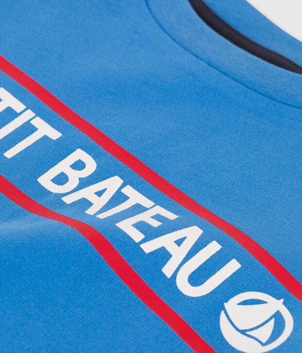 Sweatshirt en molleton enfant gar&ccedil;on bleu