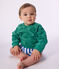 Sweatshirt &agrave; capuche b&eacute;b&eacute; en coton motifs palmiers vert