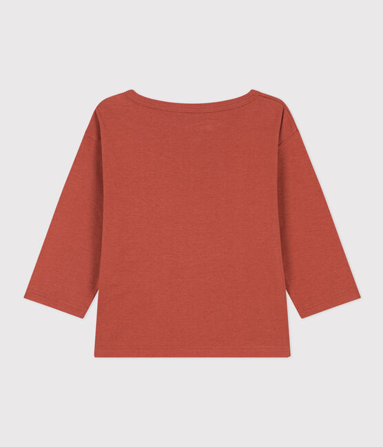 Tee-shirt manches longues en coton bébé marron FAMEUX