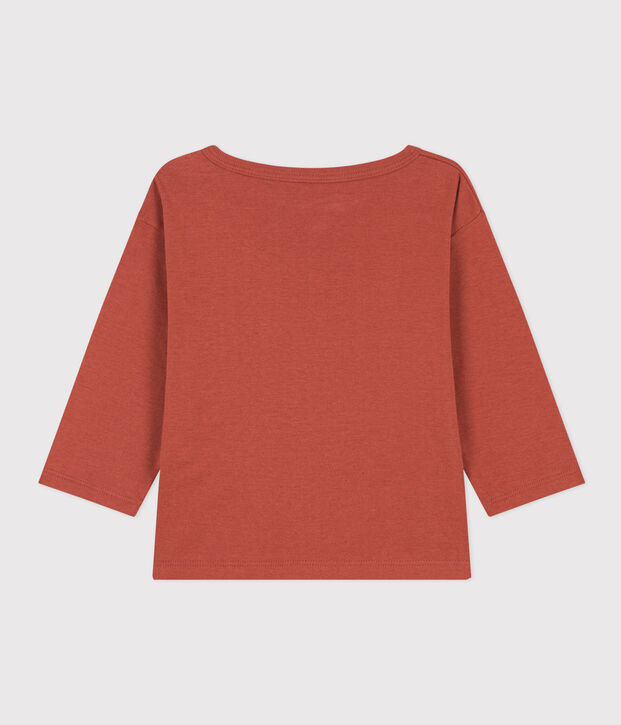 Tee-shirt manches longues en coton b&eacute;b&eacute; marron
