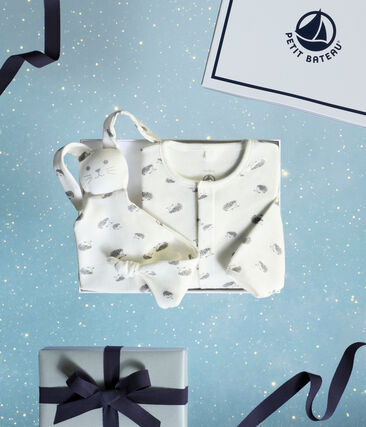 Coffret cadeau naissance en coton imprimé