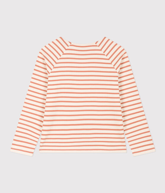 Marinière boutonnée en coton Femme rose AVALANCHE/blanc SIENNA