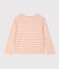 Marinière boutonnée en coton Femme rose AVALANCHE/blanc SIENNA