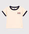 Tee-shirt manches courtes en jersey léger bébé blanc AVALANCHE/bleu SMOKING