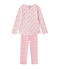 Pyjama fille en tubique réversible rose VIENNE/rose ROSE/ MULTICO