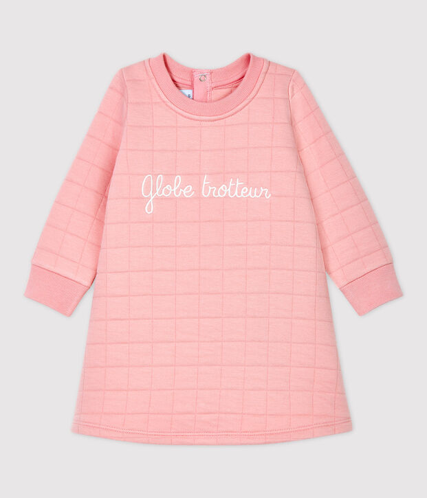Robe matelass&eacute;e bio b&eacute;b&eacute;. rose