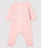 Bodyjama sans pieds petites étoiles bébé fille en coton biologique rose FLEUR/gris CONCRETE