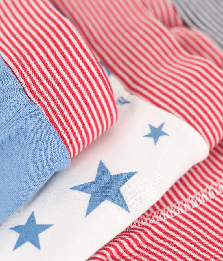 Lot de 3 boxers enfant en coton ceinture recouverte imprim&eacute; &eacute;toiles variante 1