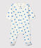 Dors-bien bébé en coton biologique blanc MARSHMALLOW/bleu BRASIER