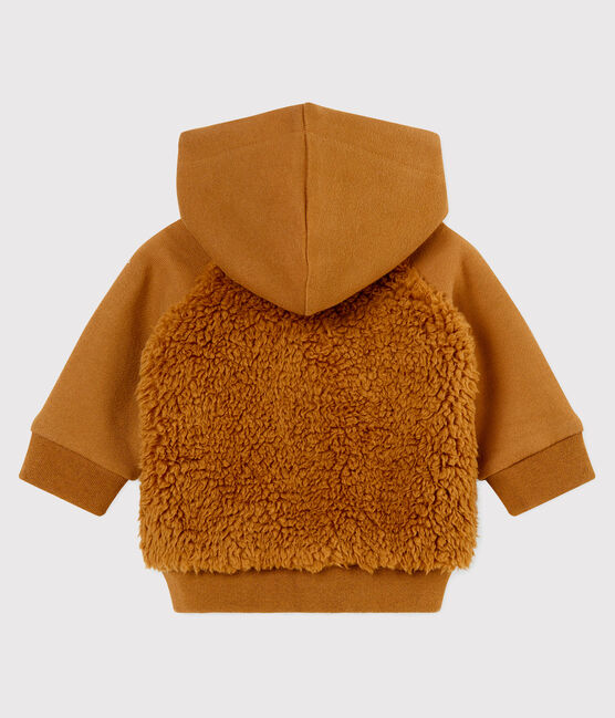 Sweatshirt à capuche bébé garçon en sherpa marron BRINDILLE