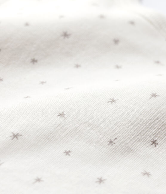 Bavoir blanc à étoiles bébé en coton biologique blanc MARSHMALLOW/gris GRIS