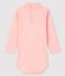 Body manches longues bébé col roulé rose MINOIS/blanc MARSHMALLOW
