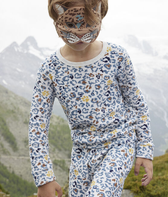 Pyjama déguisement enfant avec un masque blanc MARSHMALLOW/blanc MULTICO