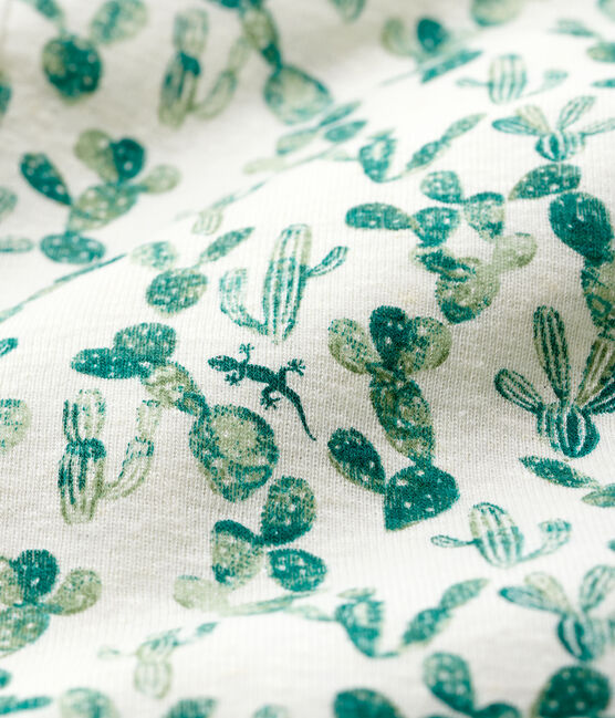 Combicourt cactus bébé en coton/lin blanc MARSHMALLOW/blanc MULTICO