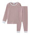 Pyjama petit garçon en côte rouge CARMIN/blanc MARSHMALLOW