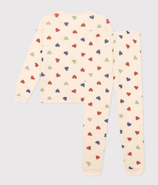 Pyjama en coton motif cœur femme blanc AVALANCHE/ MULTICO
