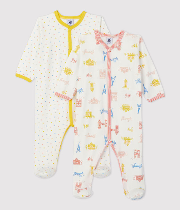Lot de 2 dors-bien Paris et &eacute;toiles en coton multicouleur