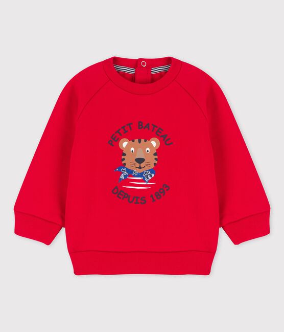 Sweatshirt en molleton bébé rouge TERKUIT