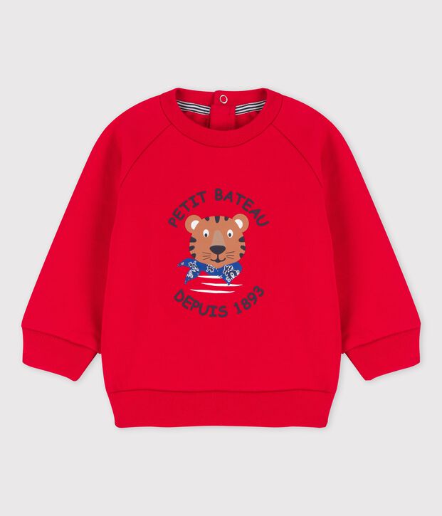 Sweatshirt en molleton b&eacute;b&eacute; rouge