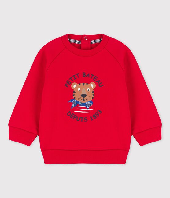 Sweatshirt en molleton bébé rouge TERKUIT