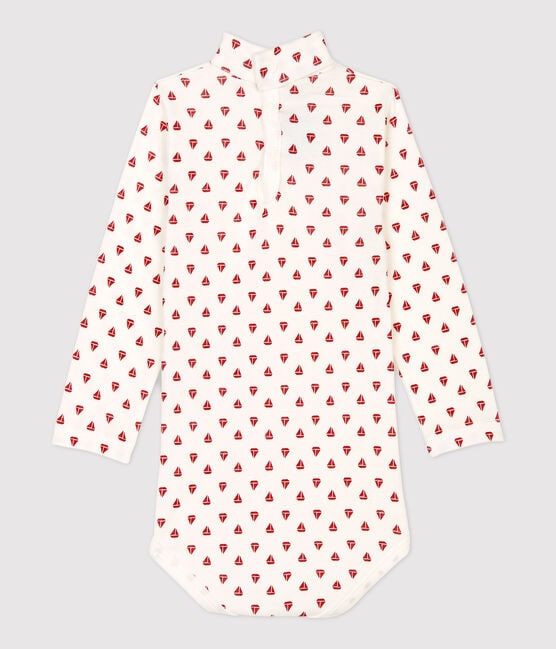 Body en coton bébé. blanc MARSHMALLOW/rouge TERKUIT