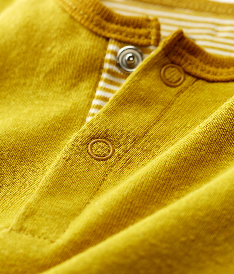 Combicourt b&eacute;b&eacute; fille en coton et lin vert BAMBOO