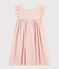 Robe sans manche en coton façonné enfant fille rose SALINE