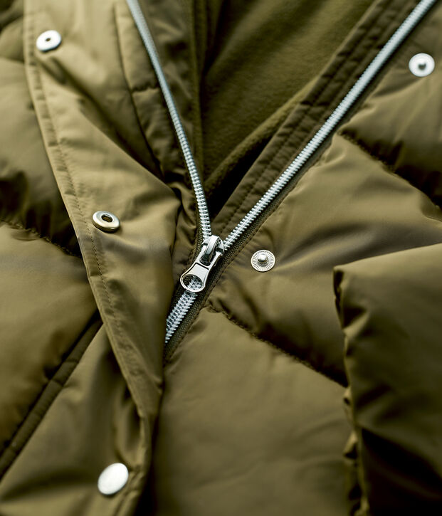 Doudoune longue enfant fille vert